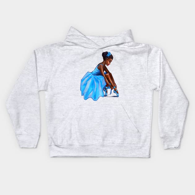 Dance Ballet Queen Black is beautiful African American Ballerina Dancer Dancing Kids Hoodie by Artonmytee